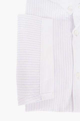 TREND Short-sleeved Cotton Shirt with Butto-down Collar