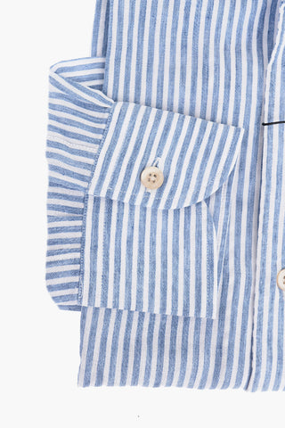 Awning Striped Cotton Blend Shirt with Standard Collar