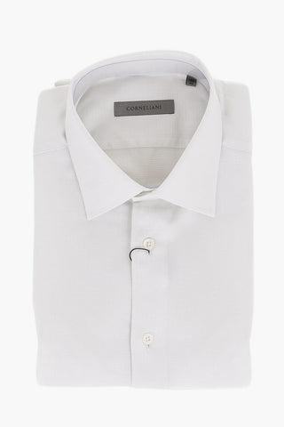 Pin Check Cotton Short-sleeved Shirt