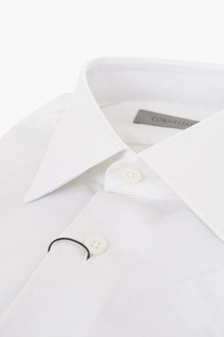 Pin Check Cotton Short-sleeved Shirt