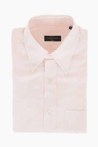 Button-down Linen Shirt with Breast-pocket