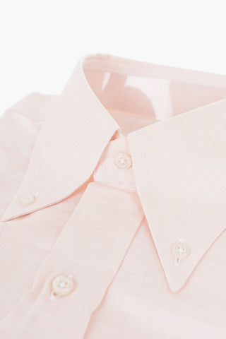 Button-down Linen Shirt with Breast-pocket