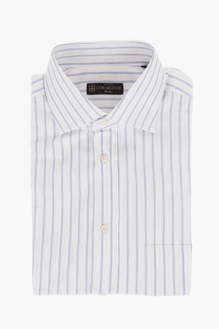 Camicia a Maniche Corte in Cotone con Motivo Bayadere