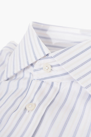 Camicia a Maniche Corte in Cotone con Motivo Bayadere