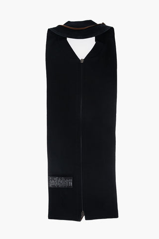 ID Chest Piece in Suede con Zip Frontale