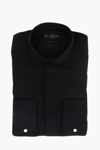 Cotton Blend Slim Fit Shirt with Cuffs
