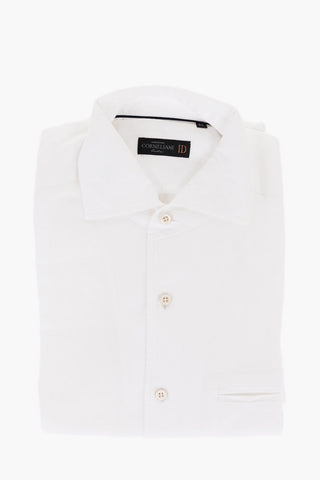 ID Linen Blend Shirt with Flush Breast-pocket