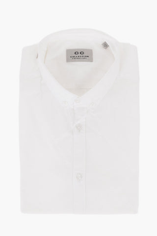 CC COLLECTION Camicia Button-down a Maniche Corte in Misto Cotone