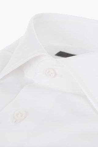 Popeline Cotton Shirt with Standard Collar