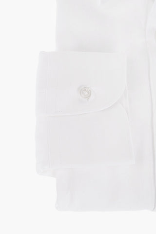 CC COLLECTION Herringbone Cotton Shirt with Spread Collar