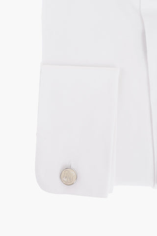 Cotton Slim Fit Shirt with Wing-tip Collar