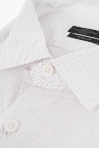 ID Camicia Slim Fit in Misto Cotone con Motivo Gessato