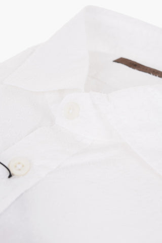 ID Jacquard Cotton Shirt with Standard Collar