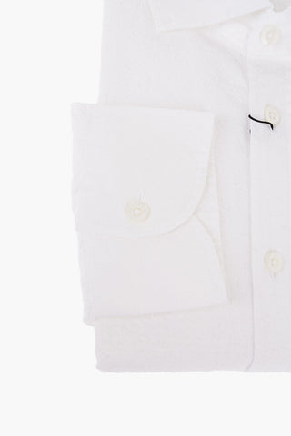 ID Jacquard Cotton Shirt with Standard Collar
