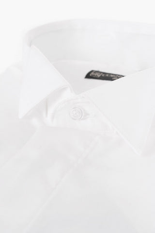 Twill Cotton Wing-tip Collar Shirt