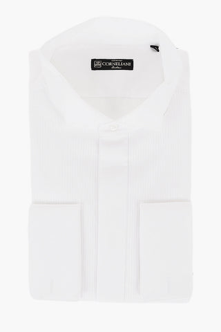 Camicia Tuxedo in Cotone con Collo Wing-tip