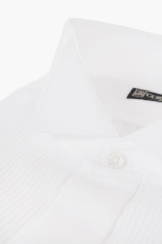 Camicia Tuxedo in Cotone con Collo Wing-tip