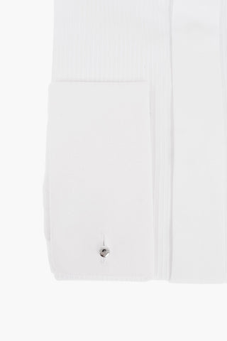 Cotton Tuxedo Shirt with Wing-tip Collar