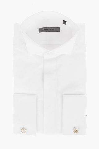 Wing-tip Collar Cotton Shirt