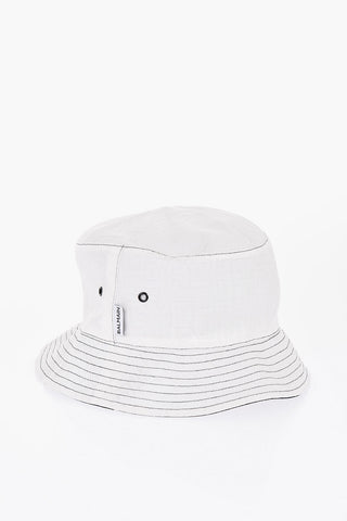 Reversible Bucket Hat with Satin Monogram