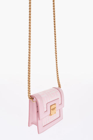 Chain Crossbody Mini Bag with Monogrammed Motif