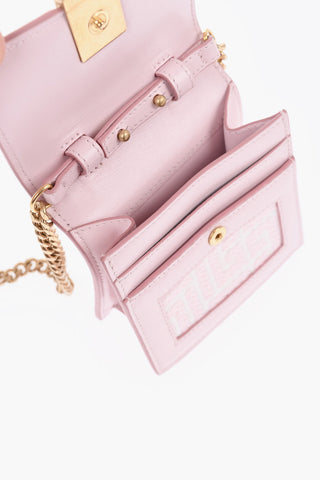 Chain Crossbody Mini Bag with Monogrammed Motif