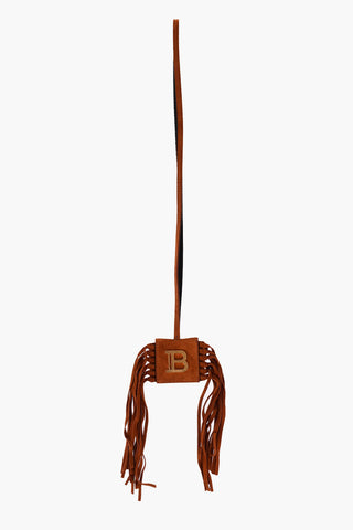 Suede NETFLIX Necklace Key Holder With Fringes