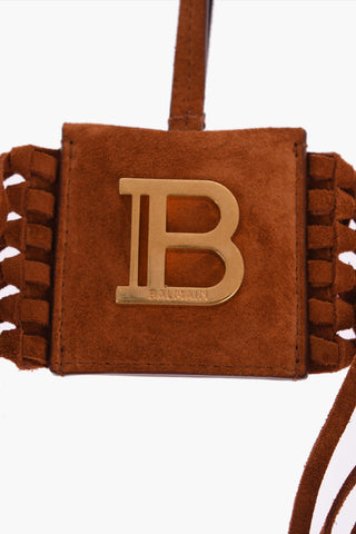 Suede NETFLIX Necklace Key Holder With Fringes