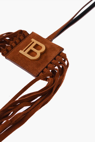 Suede NETFLIX Necklace Key Holder With Fringes