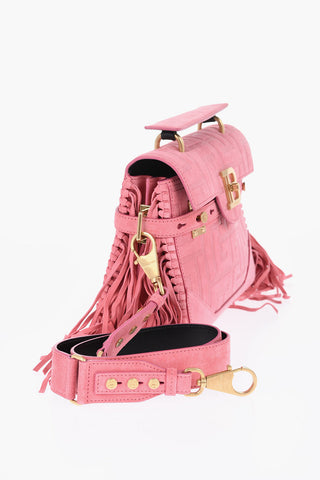 Suede Monogrammed B-BUZZ 23 Bag with Removable Shoulder Strap