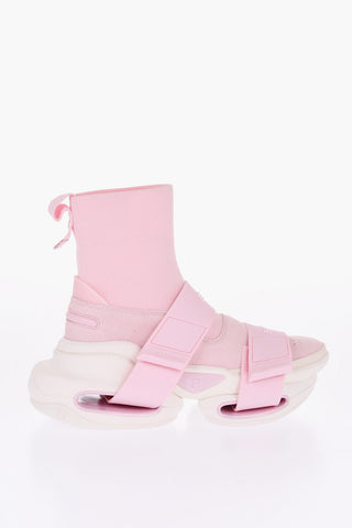 High-Top Sock Sneakers with Strap Closure