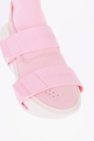 High-Top Sock Sneakers with Strap Closure