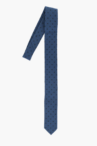 CC COLLECTION Polka Dot Patterned Wool Tie