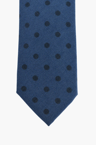 CC COLLECTION Polka Dot Patterned Wool Tie