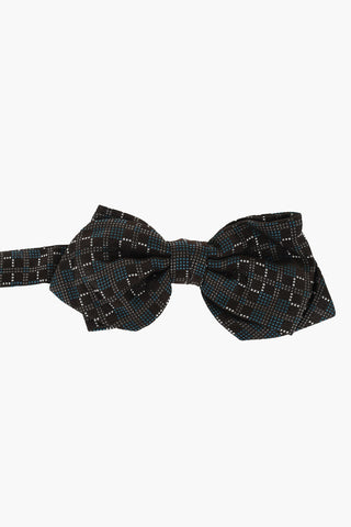 Geometric Patterned Silk Bow Tie