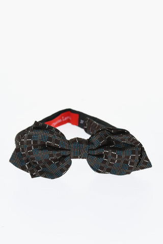 Geometric Patterned Silk Bow Tie