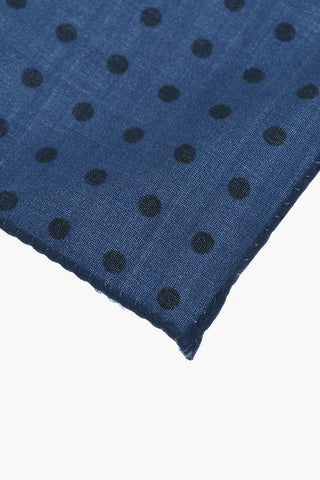 CC COLLECTION Polka Dot Patterned Wool Pocket Square
