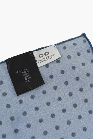 CC COLLECTION Polka Dot Patterned Wool Pocket Square
