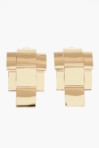 Gold-toned Earrings with Clip Closure