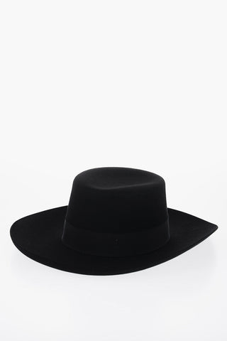 Wool Felt Hat with Ton-sur-ton Band