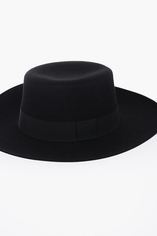 Wool Felt Hat with Ton-sur-ton Band