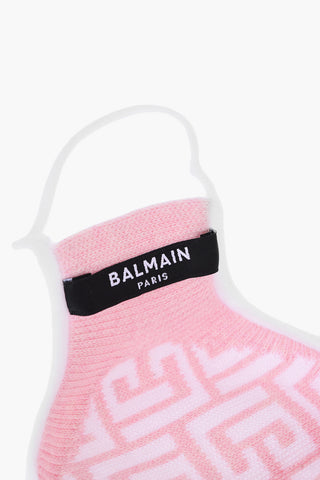 Cotton-Blend Face Mask with Monogram