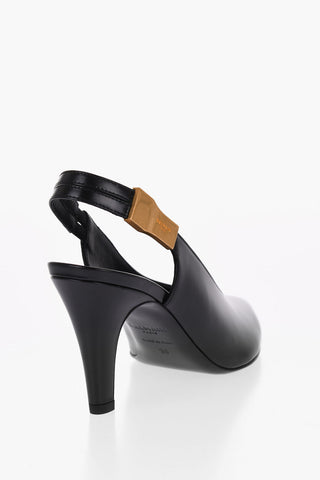 Leather Pumps With Slingbak 8 cm