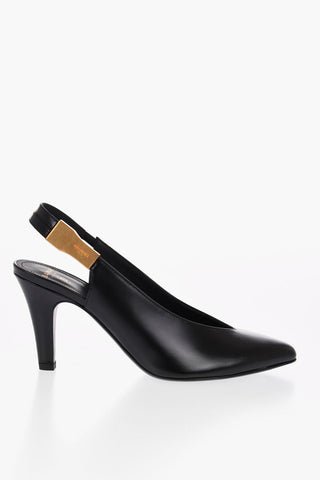 Leather Pumps With Slingbak 8 cm