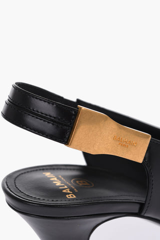 Leather Pumps With Slingbak 8 cm