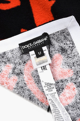 Velvet Waist Bag and Towel Set with Logo Print
