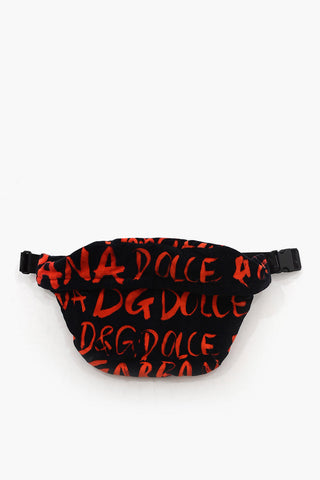 Velvet Waist Bag and Towel Set with Logo Print