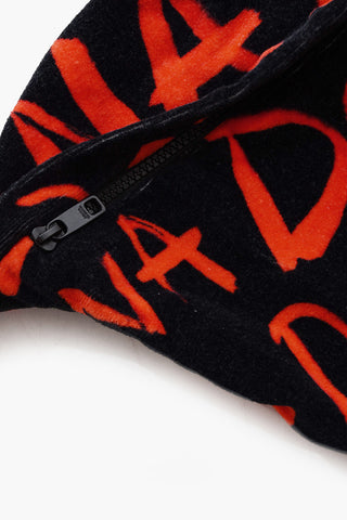 Velvet Waist Bag and Towel Set with Logo Print