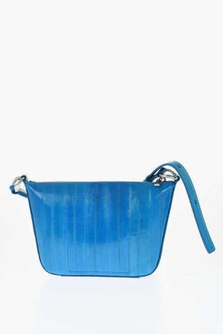 Eelskin Shoulder Bag with Zip Closure