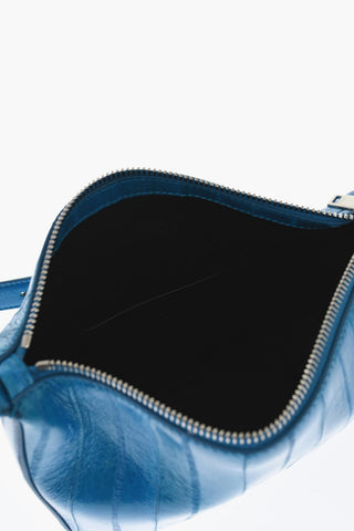 Eelskin Shoulder Bag with Zip Closure